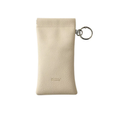 Pebbled Leather Snap-Frame Glasses Pouch